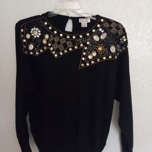 Lindsey Blake vintage beaded sequin sweater